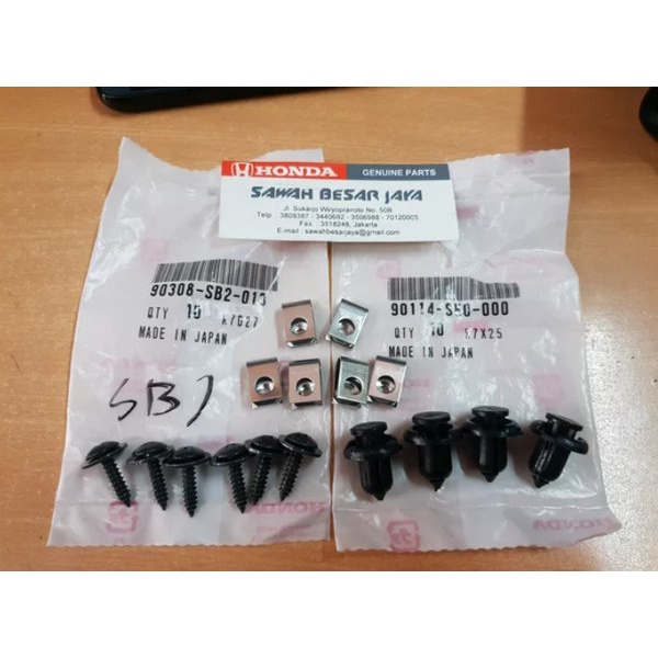 Baut Clip Klip Kancing Plastik Cover Engine Deck Dek Bawah Mesin Tengah Honda Brio Mobilio Jazz Rs