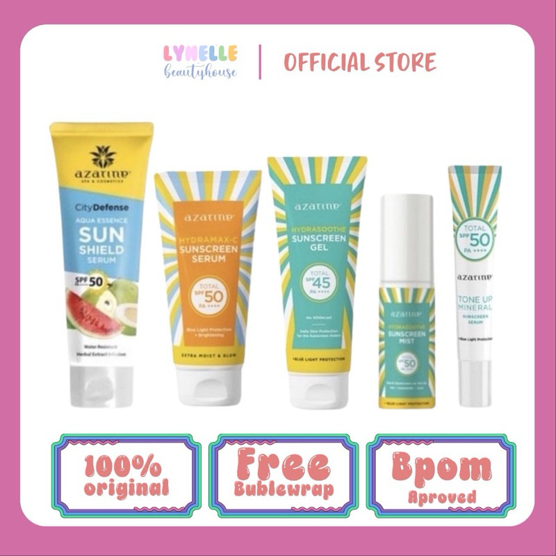 SUNSCREEN AZARINE X LEE MINHO HYDRASOOTHE SUNSCREEN GEL MIST TONE UP MINERAL HYDRAMAX-C SUNSCREEN SE