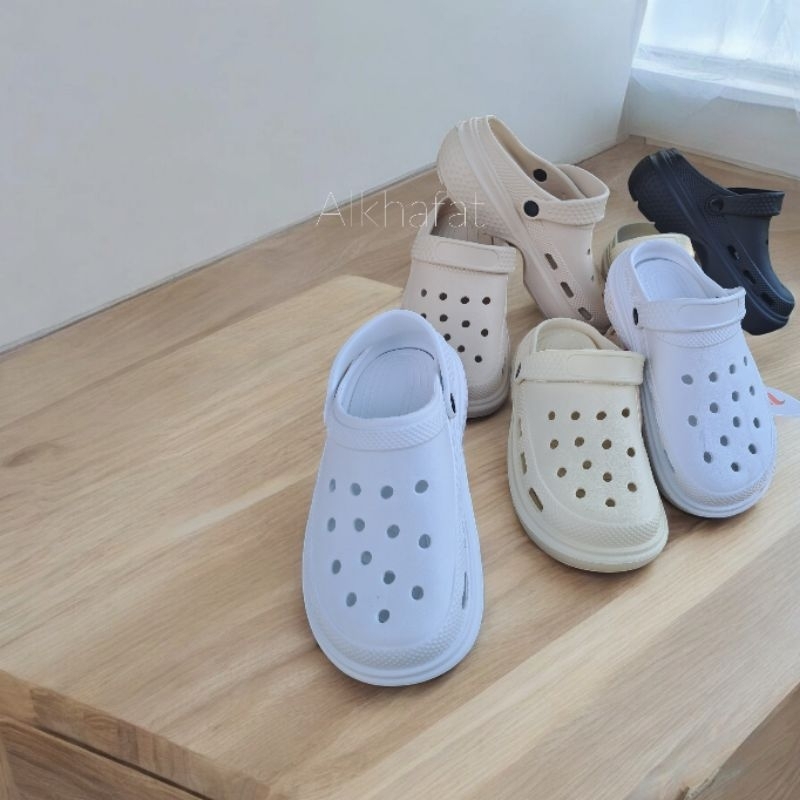 sandal baim polos tinggi 7cm karet eva ringan dan empuk