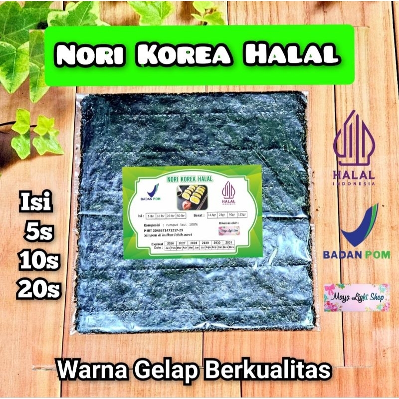 

Nori sushi rumput laut 10 lembar nori korea halal kulit sushi seaweed kimbap bento nori termurah