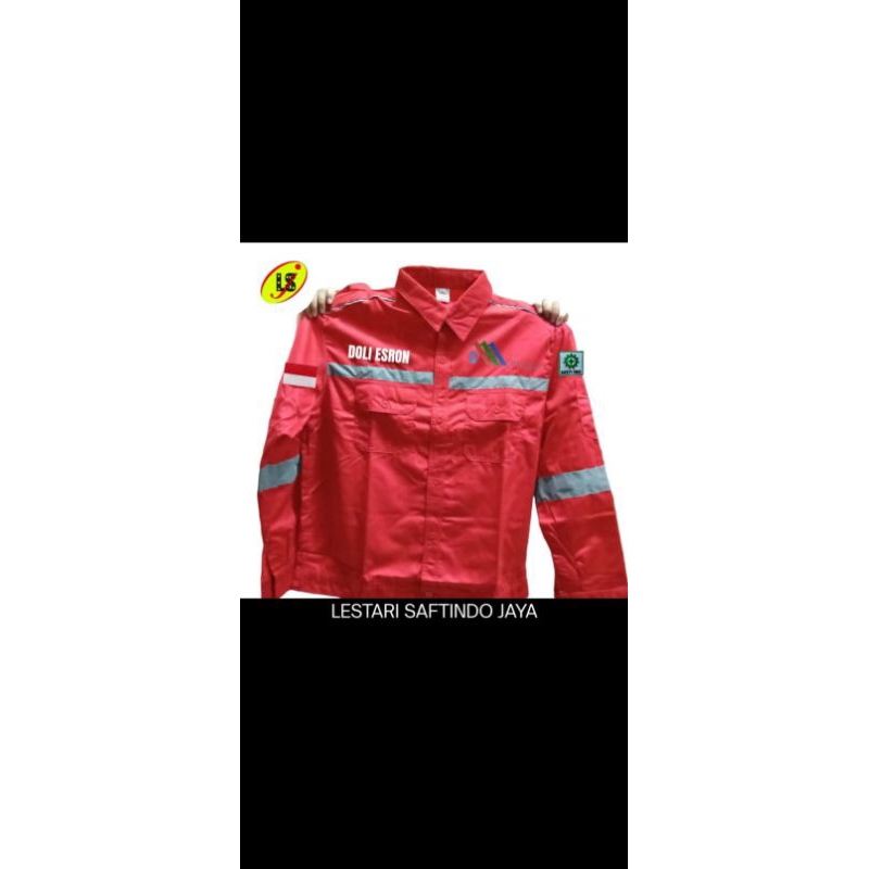 CUSTOM SERAGAM KERJA BORDIR LOGO PERUSAHAAN / SERAGAM SAFETY CUSTOM