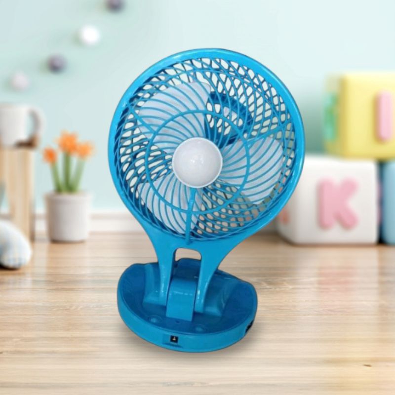 Kipas Angin Mini Portable MUXINDO MUX-5580 Dilengkapi Lampu LED Bisa Dilipat