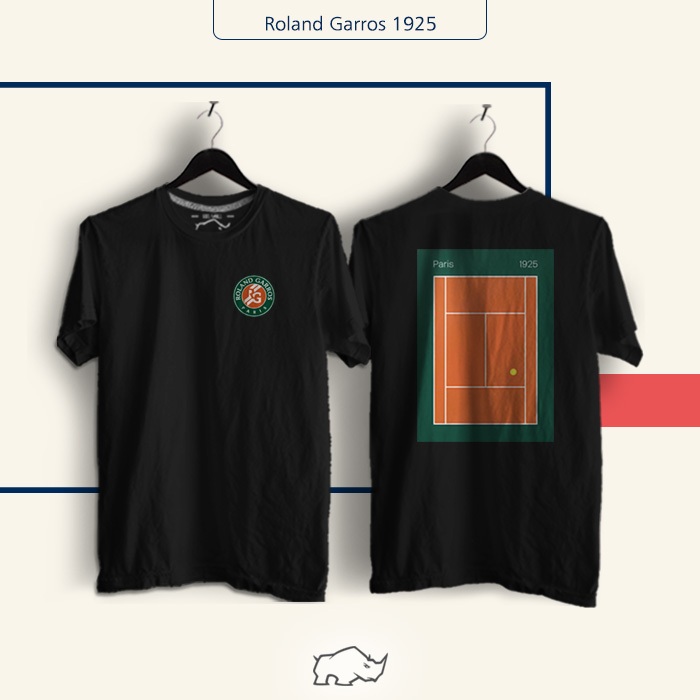 T-Shirt Tennis French Open Roland Garros Paris 1925 kaos turnamen tenis