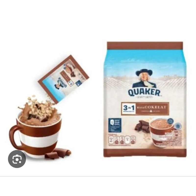 

Quaker instant Oatmeal 200 gram cocok untuk diet / quaker 3 in 1 minuman sereal isi 8 bks koordinasi