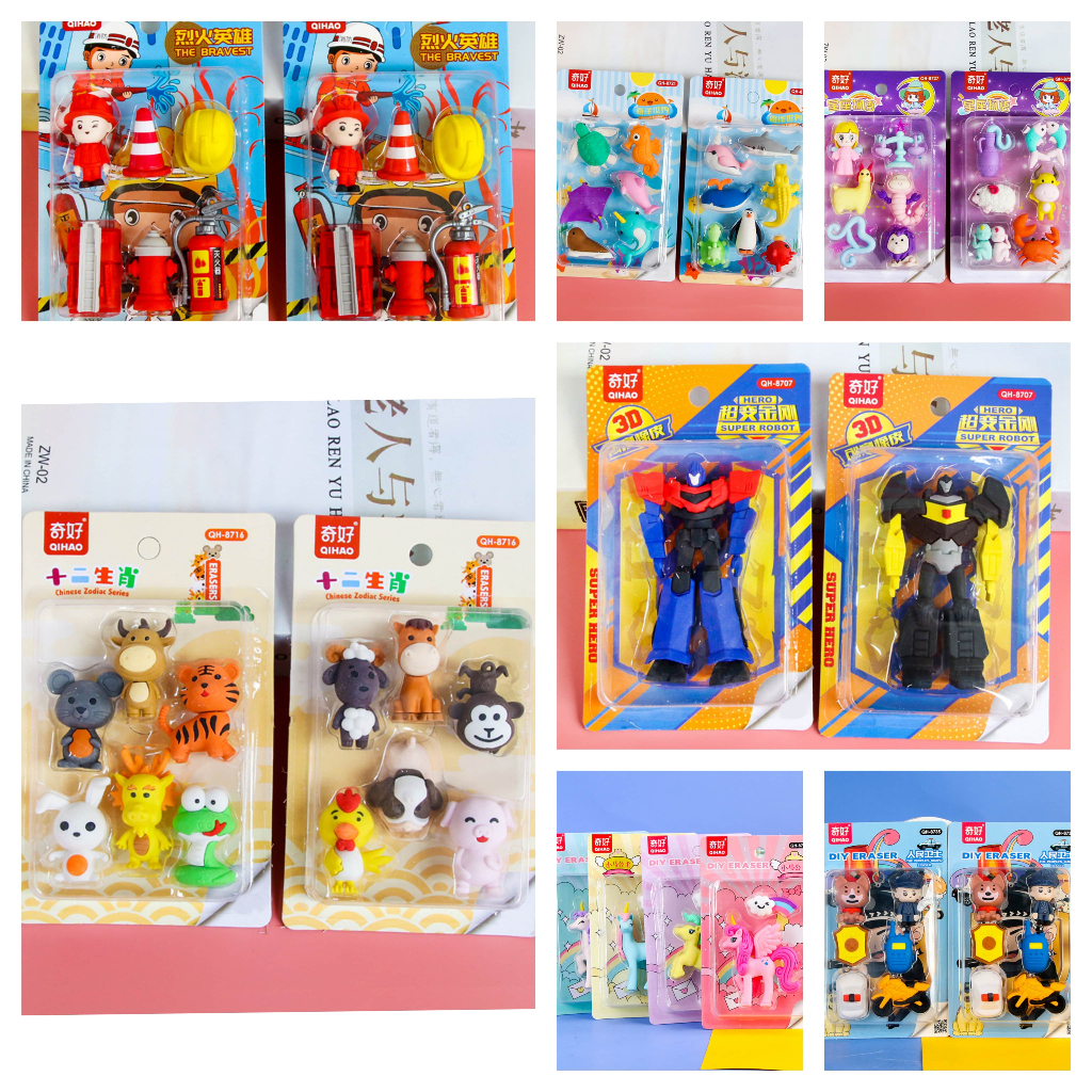 

PENGHAPUS 3D PENSIL ROBOT OCEAN ANIMAL MERMAID UNICORN POLICE BOX / ERASER PENCIL KIDS ANAK BINATANG ZODIAC FIRE FIGHTER ALAT TULIS ATK CUTE LUCU KARAKTER ZODIAK / HADIAH ULANG TAHUN GIFT HAMPERS E9 #KIDSPARKLE