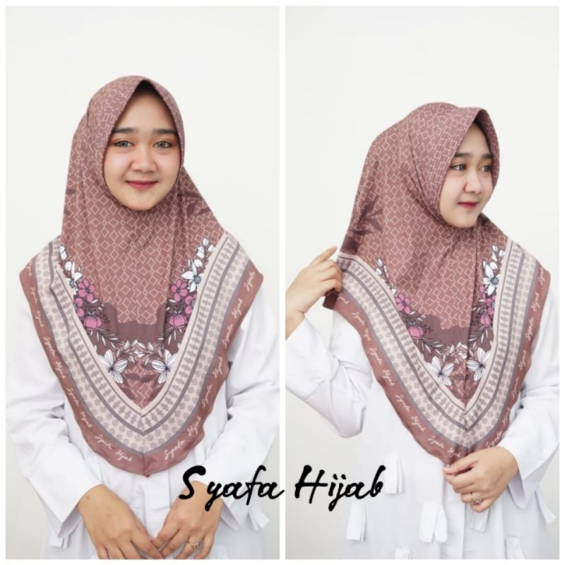 yut Jilbab instan daily Hijab Bergo Motif Mewah Eksklusif Terbaru