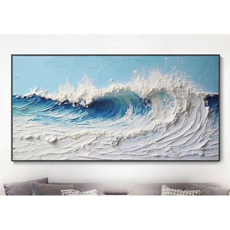 lukisan ombak abstrak