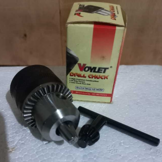 VOYLET Kepala Bor 10mm As 1/2" Voylet Drill Chuck 10 mm As 1/2 inch Kepala Bor 10mm As1/2 inch Voyle