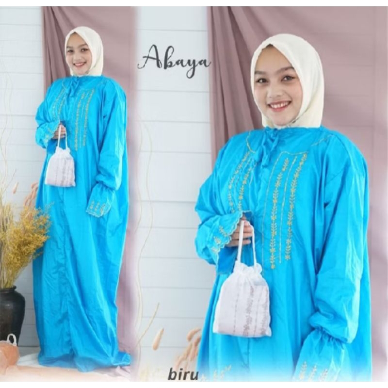 Mukena parasut terusan abaya bordir