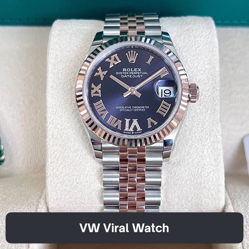 Jam Rolex Datejust 31mm Aubergine Dial Jubilee 278271 Fullset