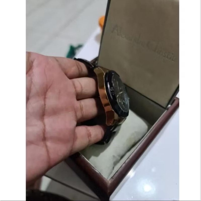 Jam tangan pria original AC alexandre christie Chronographpreloved second bekas