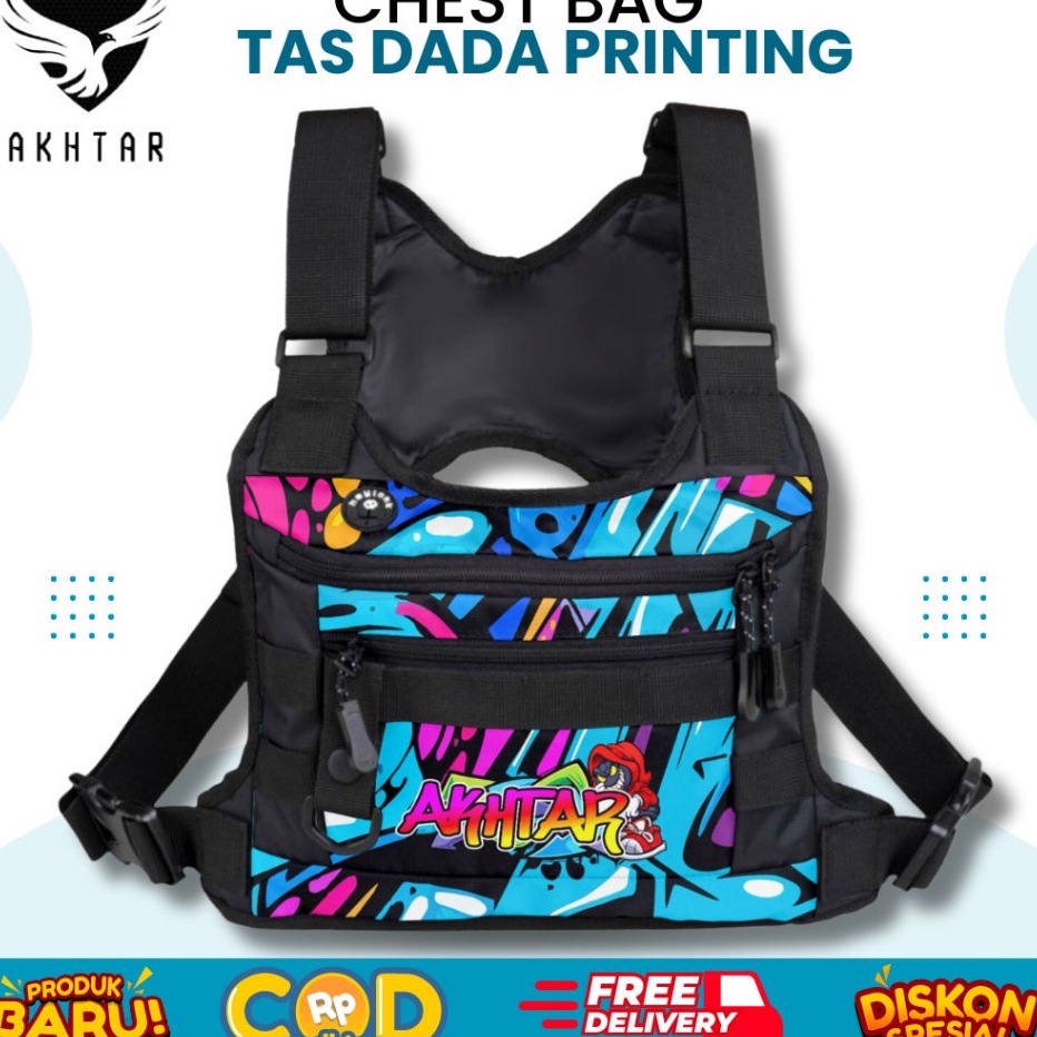 tas dada pria rompi pelindung dada chest bag tactical chestbag motor