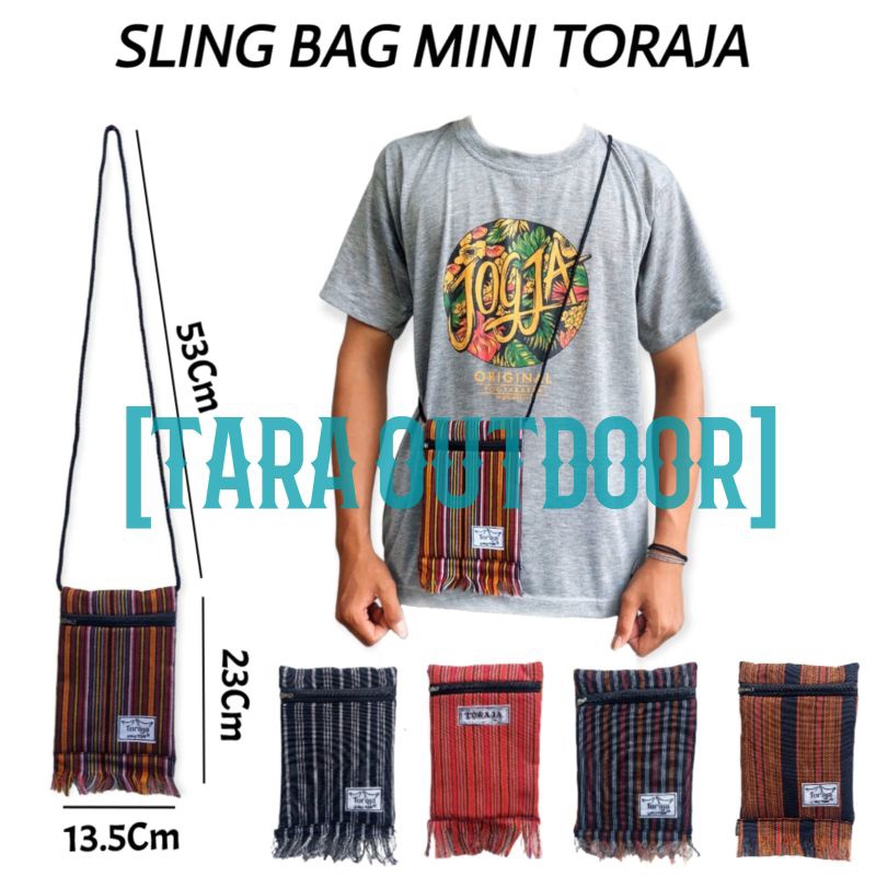 TAS SELEMPANG SLINGBAG RAJUT TENUN ETNIK TORAJA