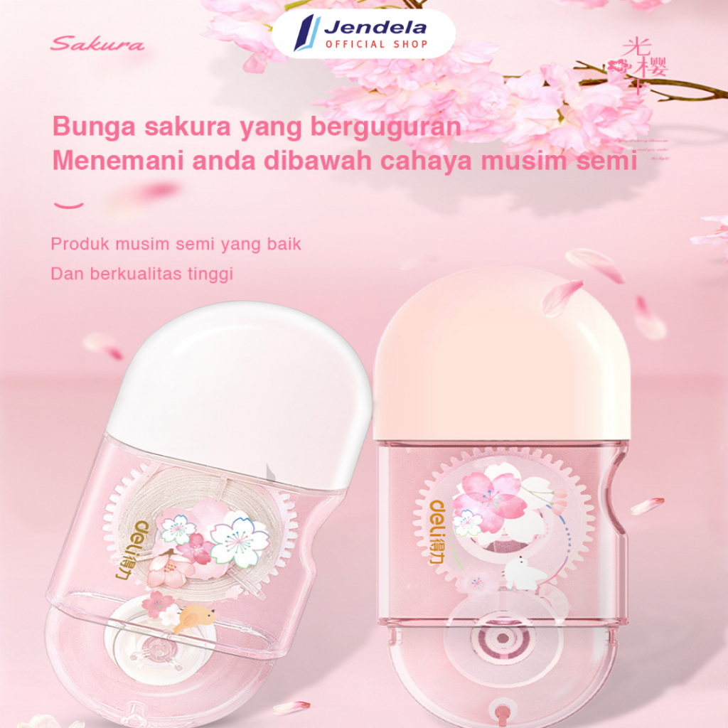 

Correction Tape Deli Tip Ex Kertas 8m Design Sakura Penghapus Kertas Pita Fancy Untuk Sekolah Kantor ATK 71540