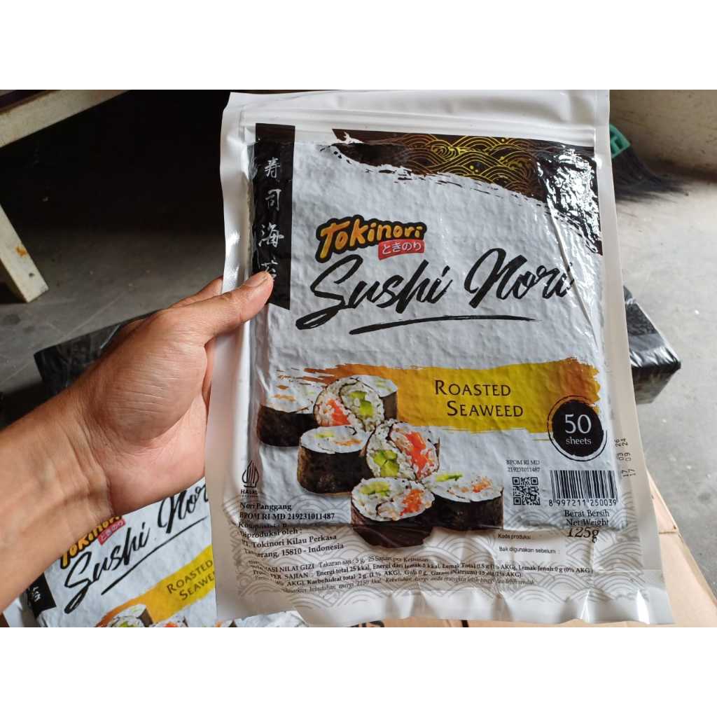 

Tokinori Sushi Nori 50 Lembar Seawed Halal exp 2026
