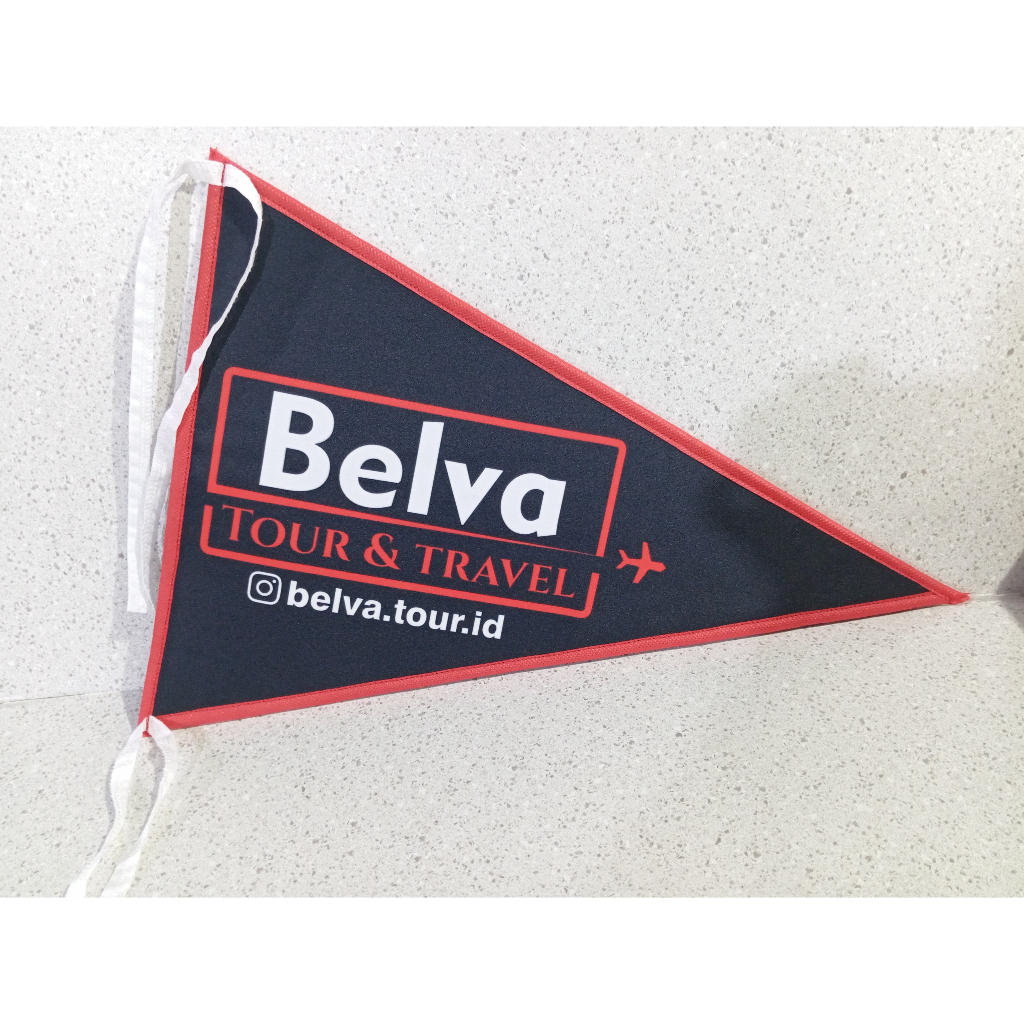 Bendera Tour Segitiga/Bendera Travel Custom/Bendera Segitiga Printing