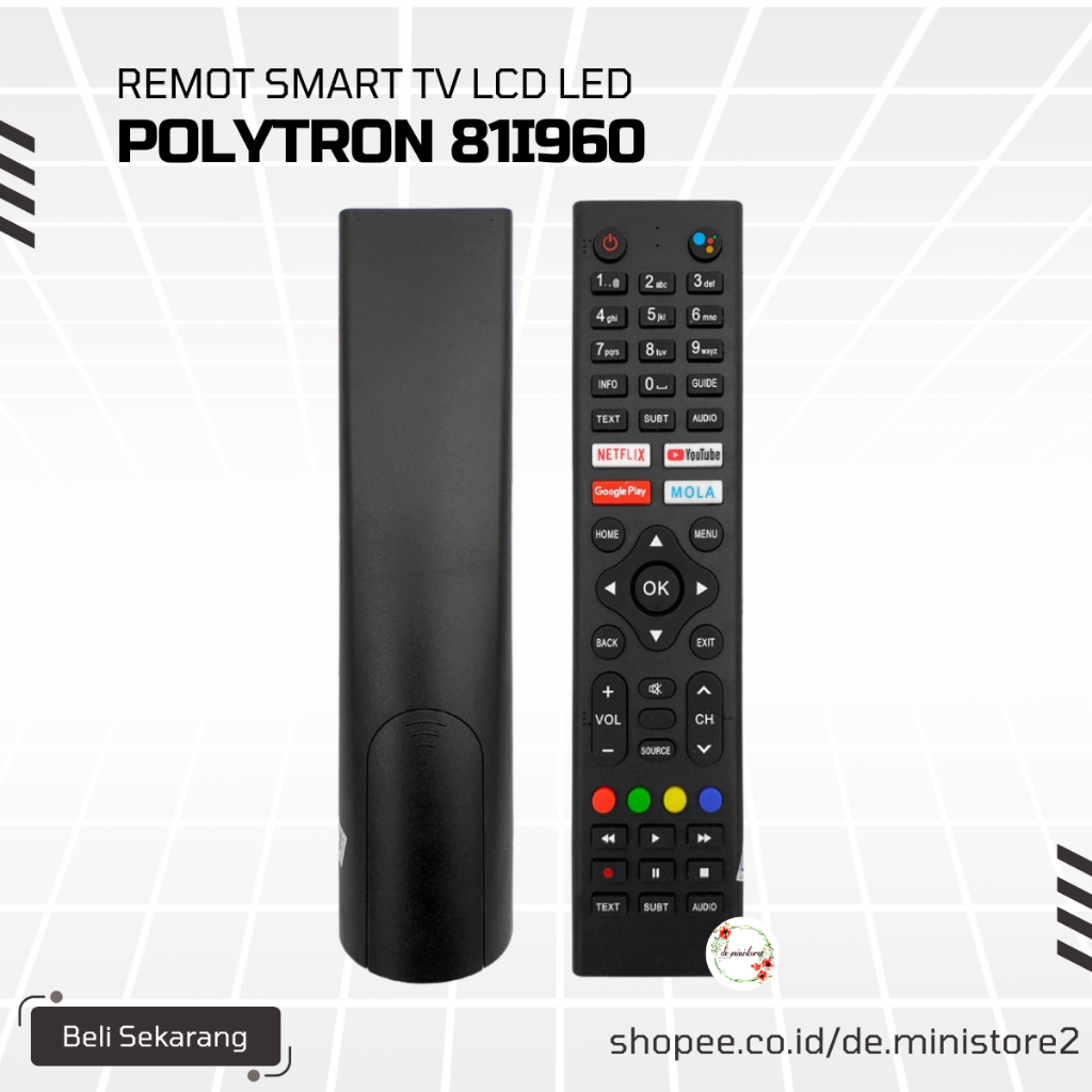 Remot Remote TV Polytron LCD LED Android Smart TV 81i960 PLD 32AG9953 PLD 43AG9953 PLD 50AG9953