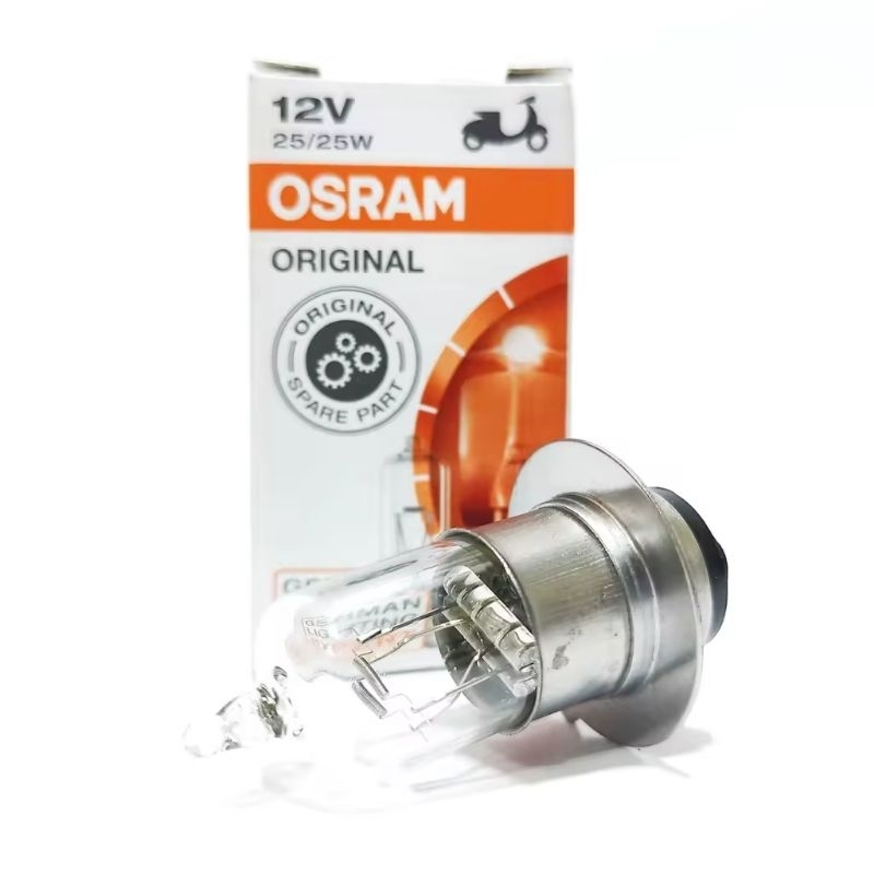 BOHLAM DEPAN MOTOR OSRAM HALOGEN BEBEK MATIC 25 WATT ASLI OSRAM