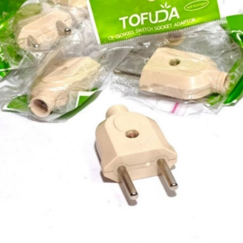 Colokan Listrik Steker Pipih / Steker gepeng Tofuda