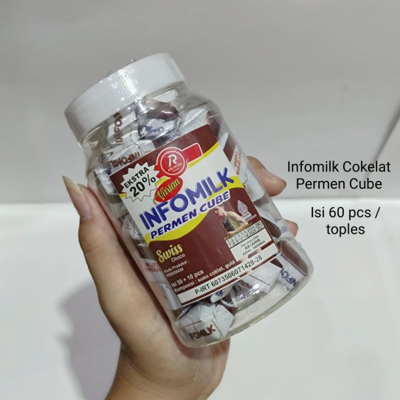 

PERMEN CANDY CUBE INFOMILK COKELAT ISI 60 PCS