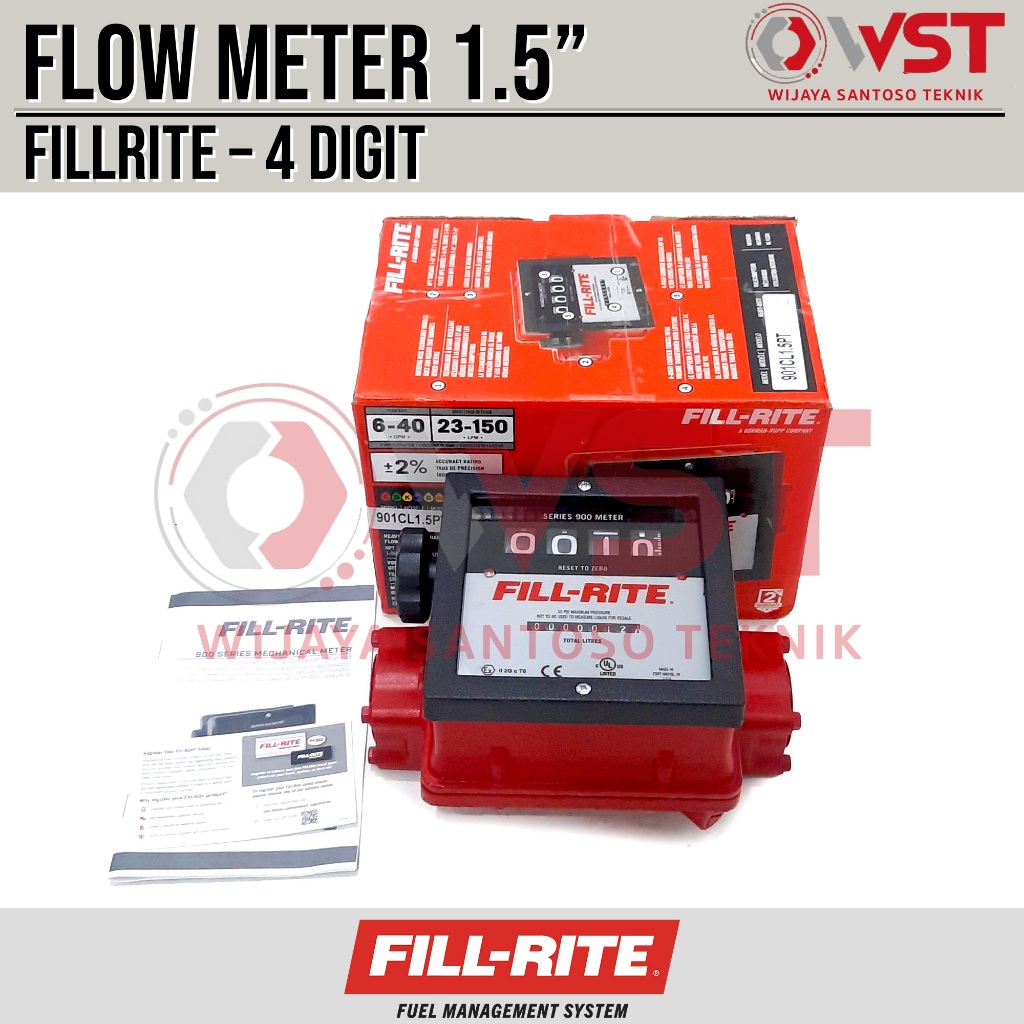 Flowmeter Solar FillRite 901CL 4Digit Made in USA / Fill-Rite 4 digit flow meter fill rite
