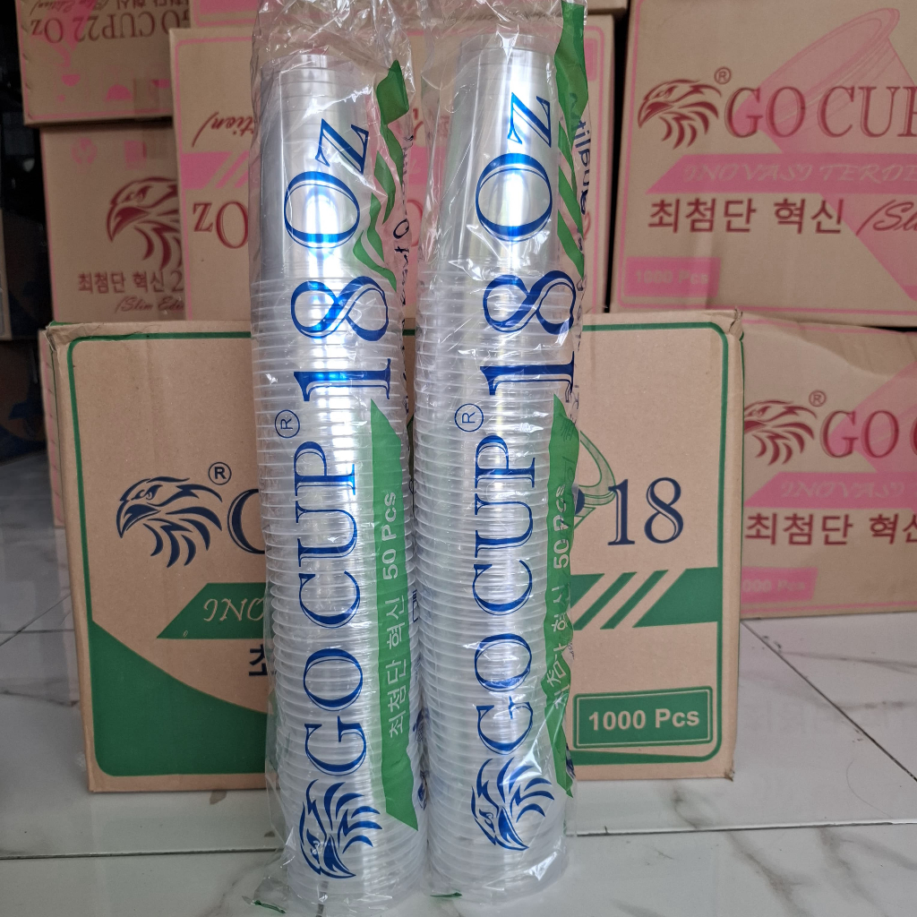 

Ukf5Pc6F4H (Kuliner.Kita) Gelas Plastik 18Oz Datar Isi 50Pcs Polos Go Cup Tebal