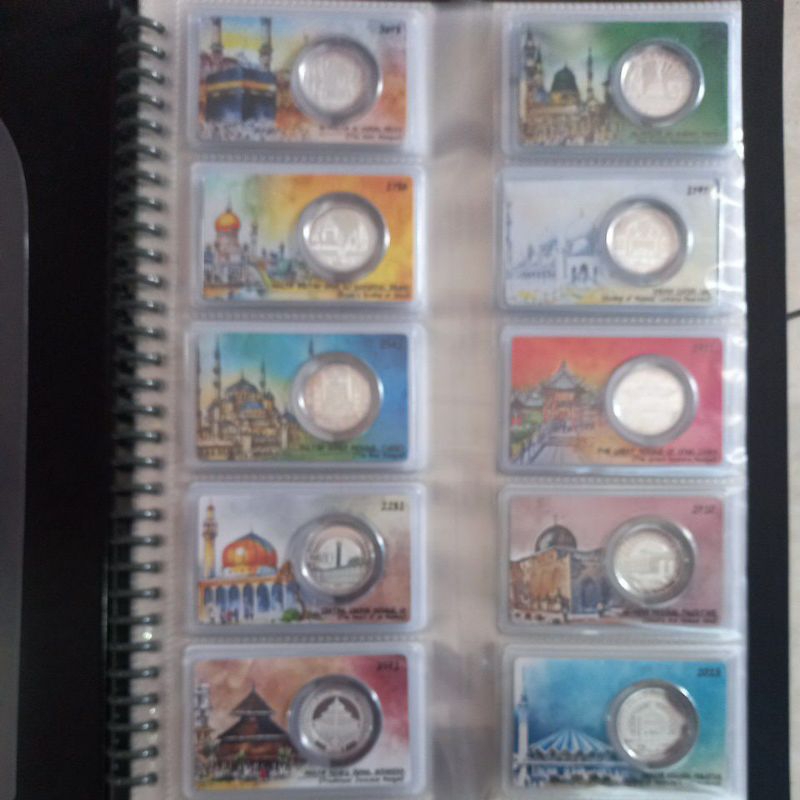 10 Dirham (1 oz terdiri dari 10 keping koin 1 dirham bersertifikat) + Free Album + Hadiah Emas 24 ka