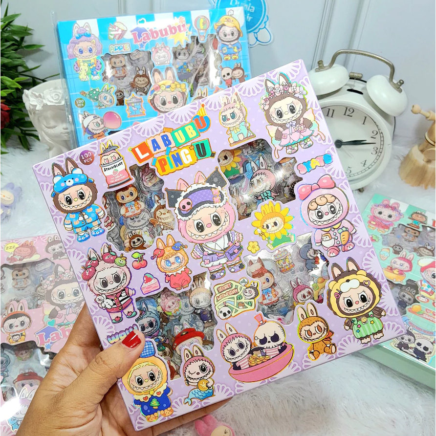 

ID STICKER LABUBU ISI 100 PCS / BOX STICKER KARAKTER WATERPROOF ANTI AIR STIKER KARTUN DEKORASI