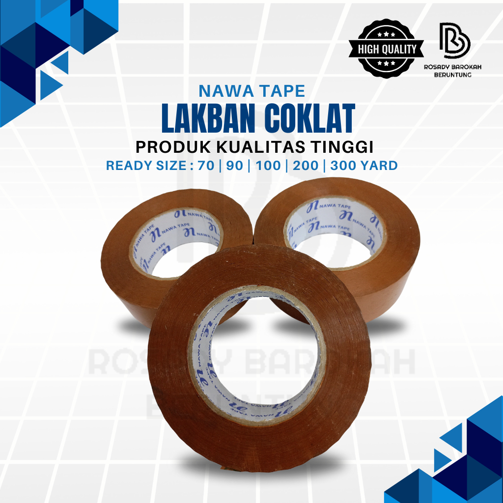 

Lakban Coklat / Solasi Coklat /isolasi Coklat / selotip coklat / Merk Nawa 70 YARD 01