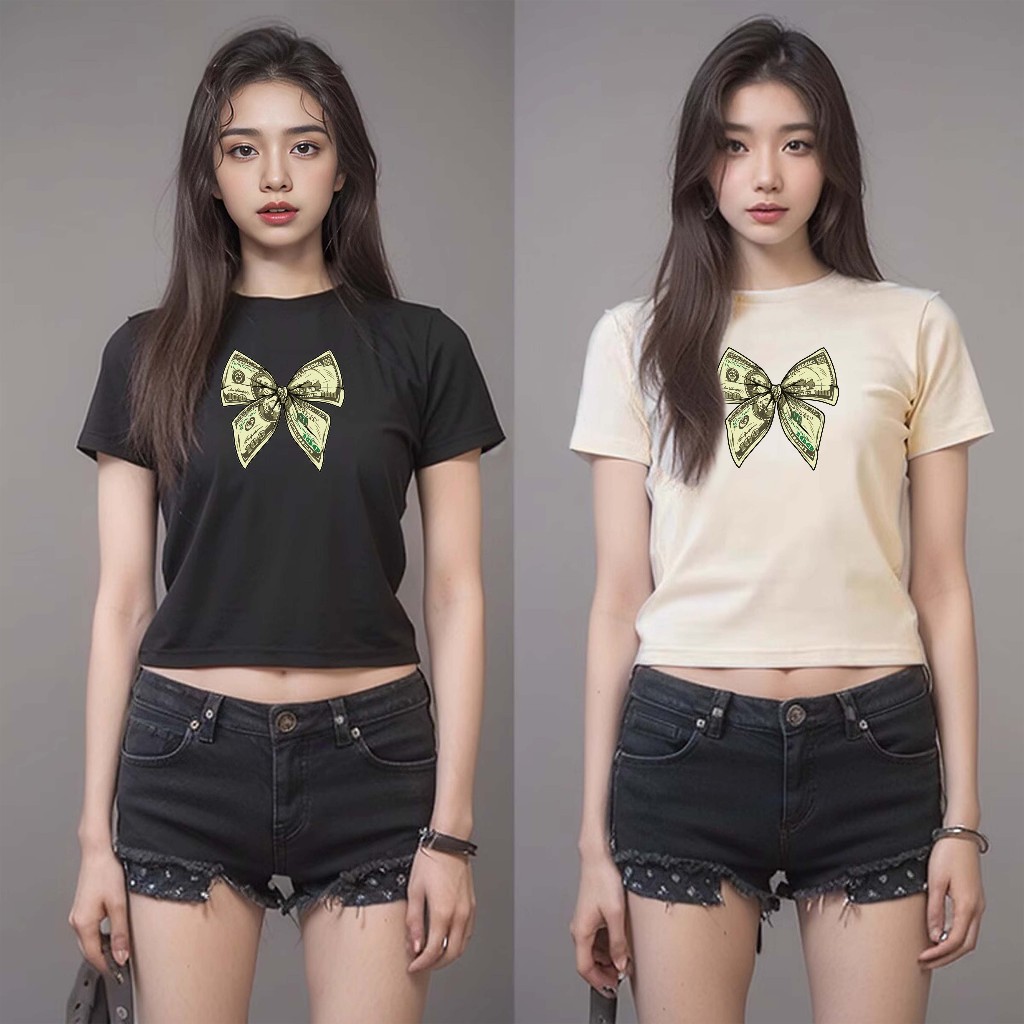KAOS CROP TOP TEE / BAJU CROP TOP / T SHIRT CROP TEE / CROP LENGAN PENDEK / CROP TOP LENGAN PANJANG