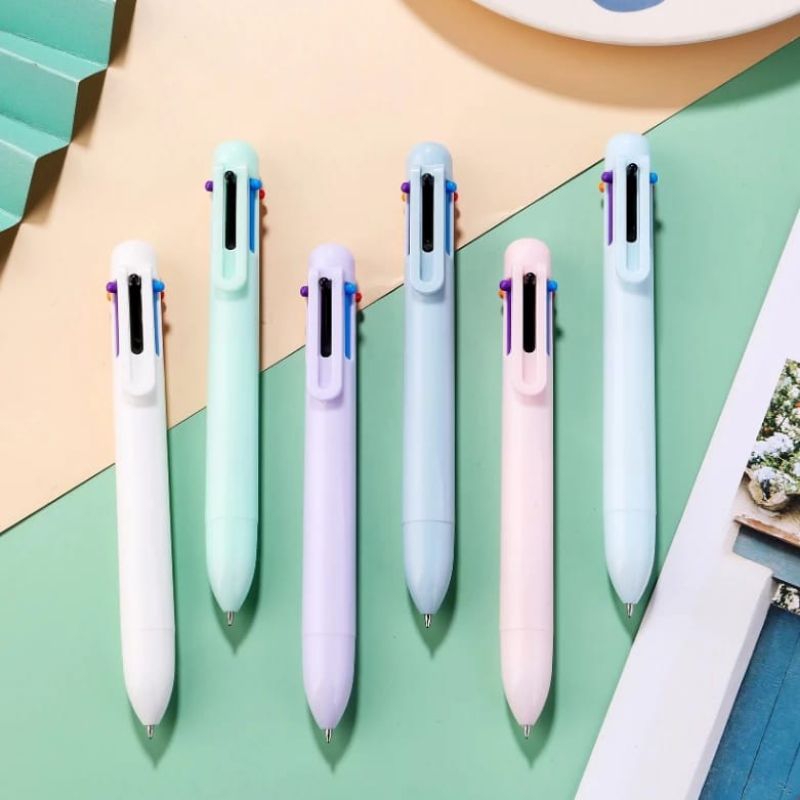 

Pulpen Warna Mekanik Pastel Color / 6 In 1 Warna Pulpen Multicolor / Pulpen Warna Warni / Pulpen Sekolah