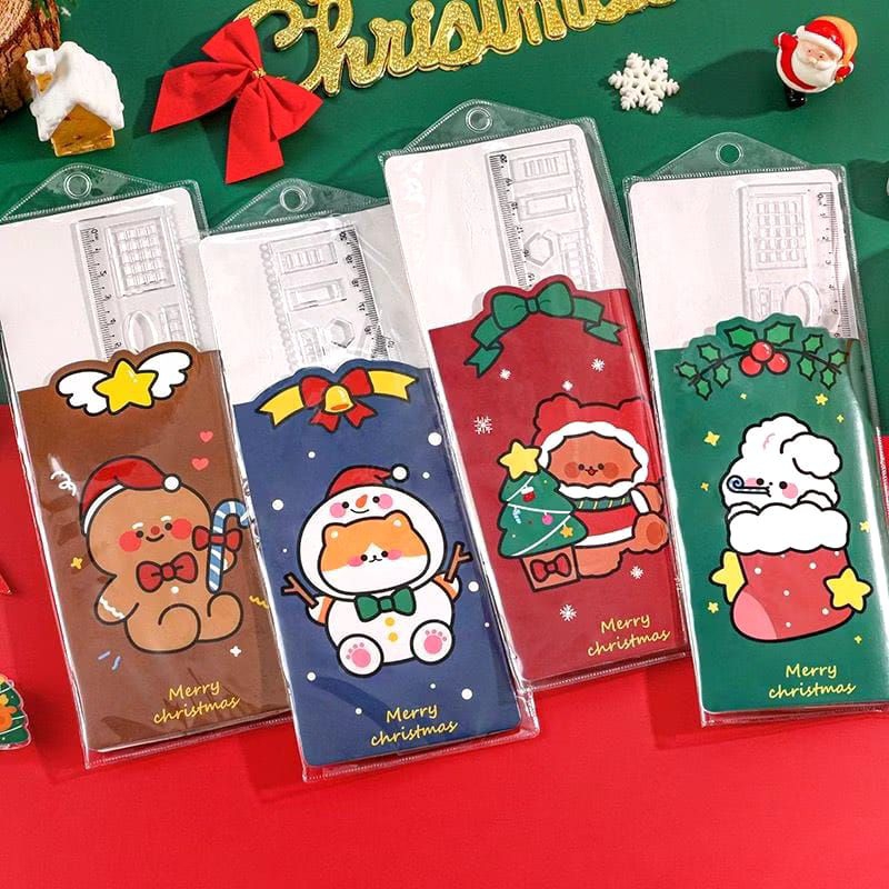 

Penggaris Natal Christmas 1 set 4 Pcs( 4 in 1 )