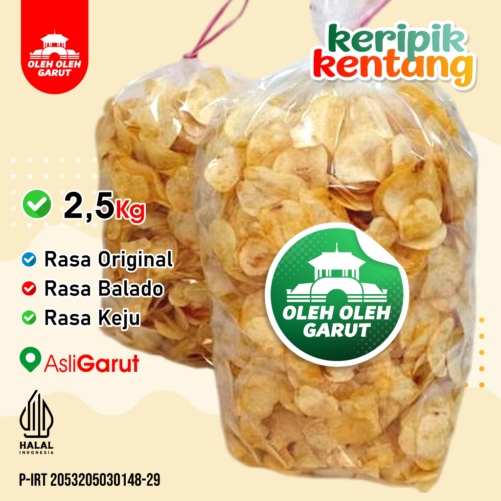 

KERIPIK KIRIPIK SNACK KENTANG VARIAN RASA 2,5KG