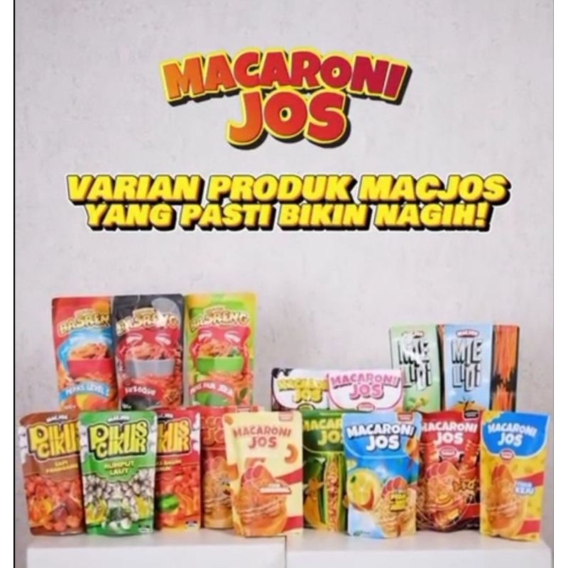 

Macaroni Jos Jumbo berat 100 gram Camilan viral