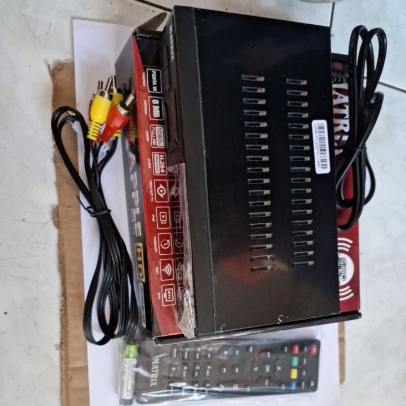 stb DVB-T2 Matrix Apple merah youtube set top box