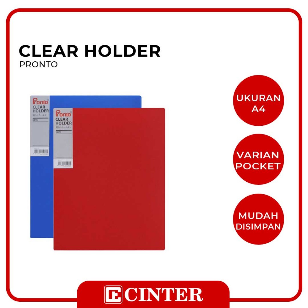 

PRONTO - CLEAR HOLDER / MAP / TEMPAT PENYIMPANAN DOKUMEN UKURAN A4