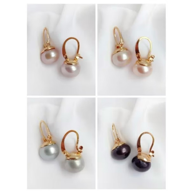 Anting lapis emas mutiara air tawar asli lombok Anting anting wanita Anting mutiara lombok asli Anti