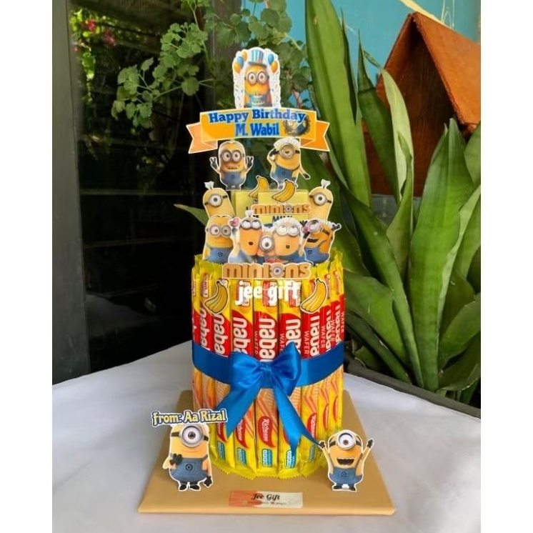 

Tower snack karakter Minions/Snack cake/hadiah ultah/hadiah/kado