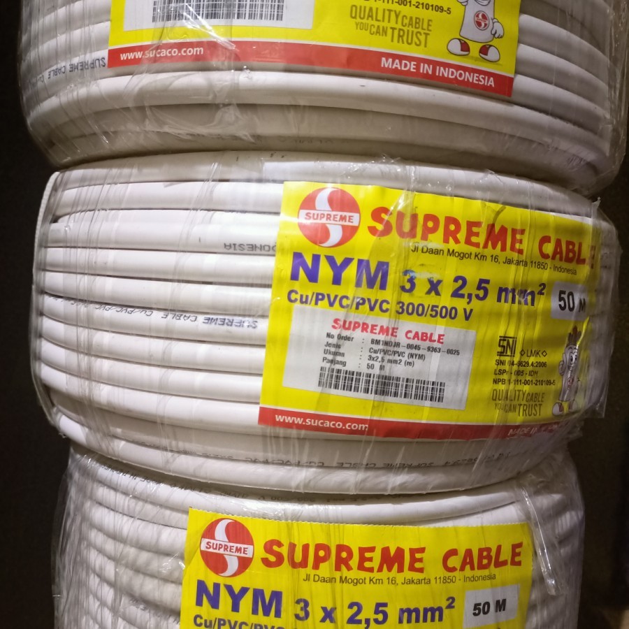 kabel nym 3x2.5mm 50 meter supreme
