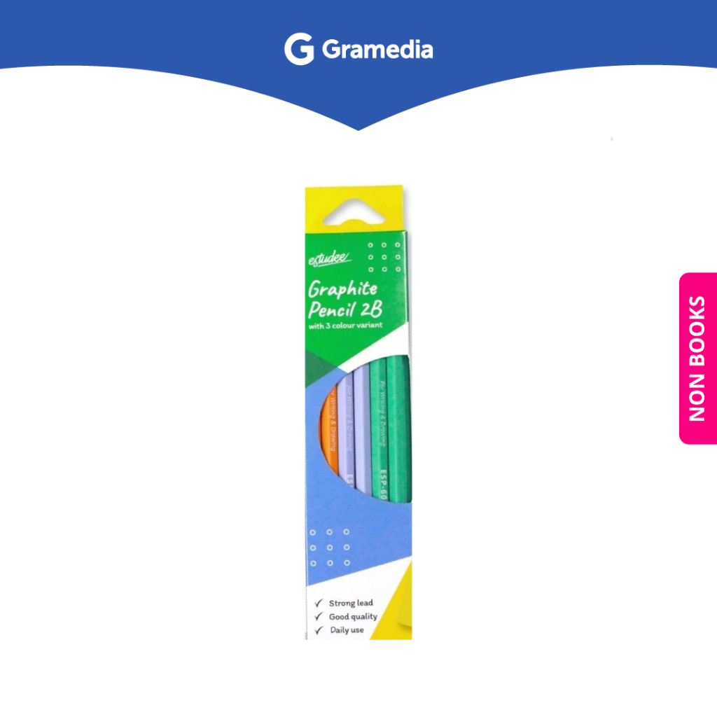 

Gramedia Depok - ESTUDEE GRAPHITE PENCIL PASTEL ESP-6001 2B/12 BOX