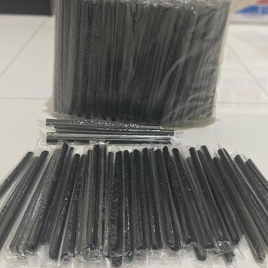 SEDOTAN PLASTIK 8MM x 21CM Sedotan Bubble Boba Cochoc Steril Bungkus Plastik  BENING isi 200 pcs