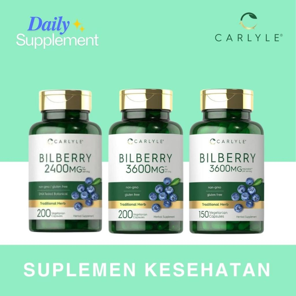 Carlyle Bilberry Extract Capsules 2400mg - 200 Capsules