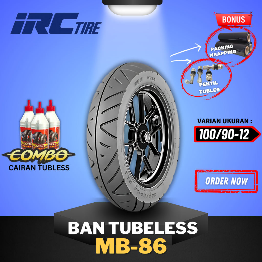[READY COD] BAN IRC MB86 100/90-12 RING 12 / BAN TUBELESS IRC RING 12 BAN MOTOR SCOPPY / BAN TUBLES 