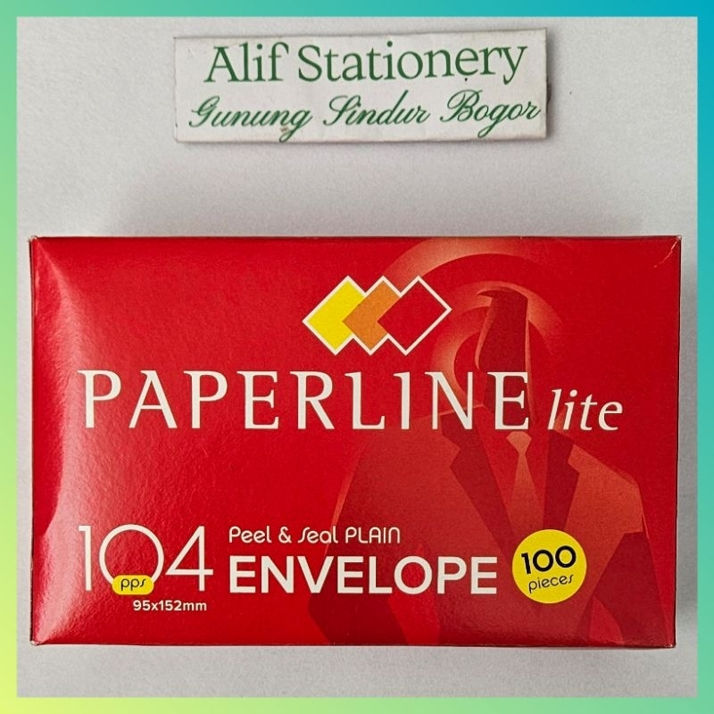

Amplop Paperline Lite 104 PPS 95x152mm Peel & Seal (1 Pak Isi 100 Pcs)