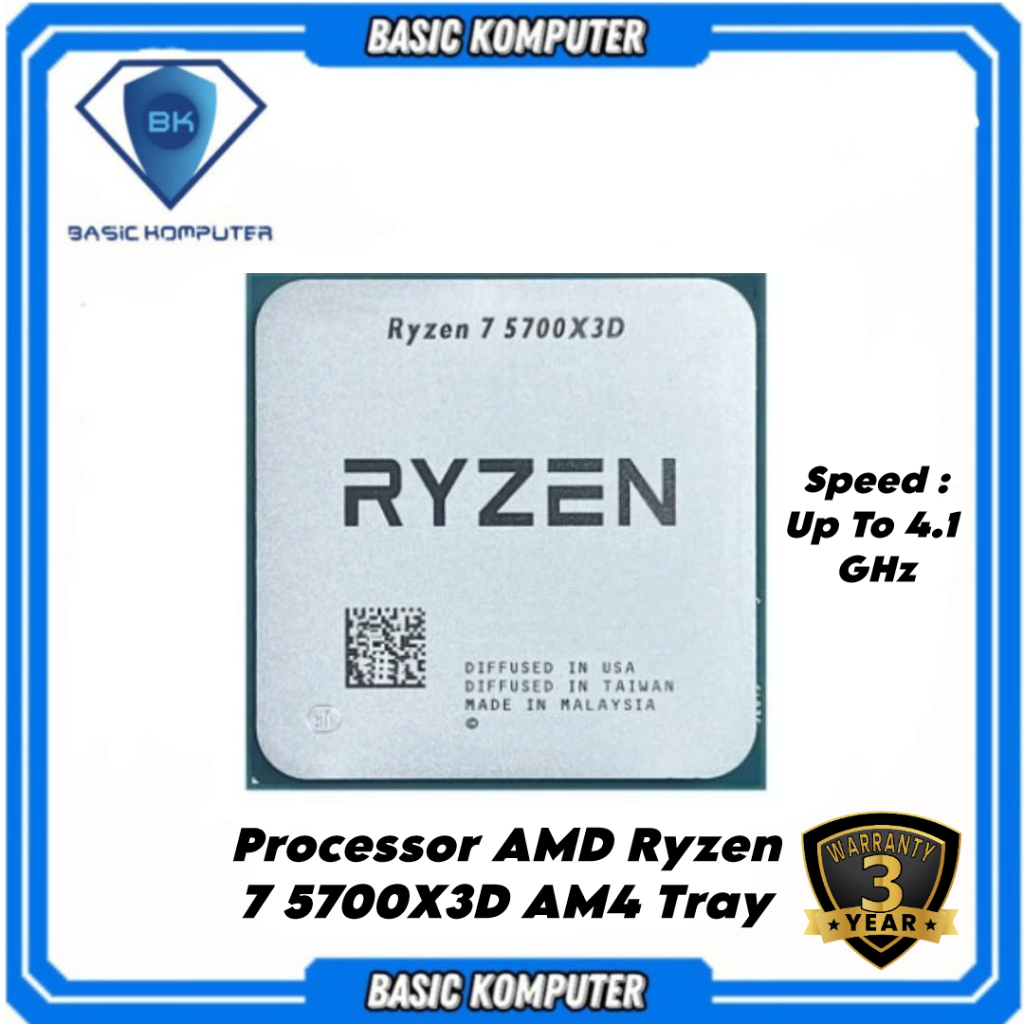Processor AMD Ryzen 7 5700X3D 3.0Ghz Tray Garansi 3 Tahun
