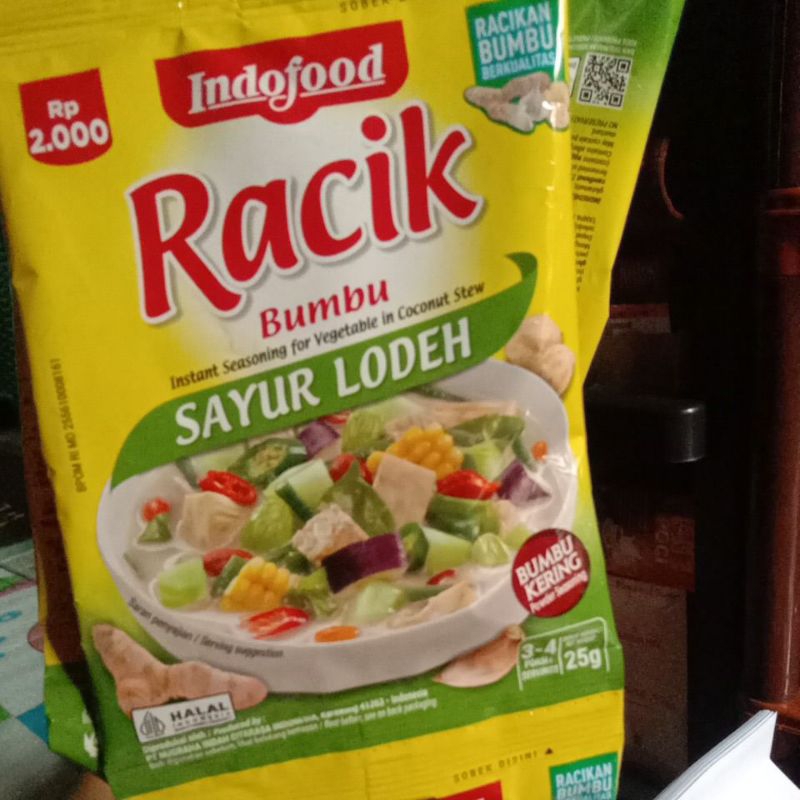 

Bumbu Racik sayur lodeh 25g 1 renteng