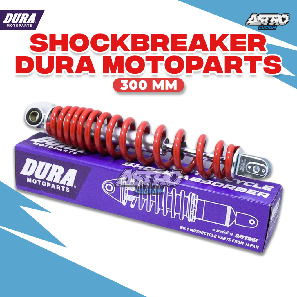 Shockbreaker DURA Mio M3 Z Fino 125 JSoul GT X Ride 115 Xeon Shock Absorber Spring Red 300MM Single