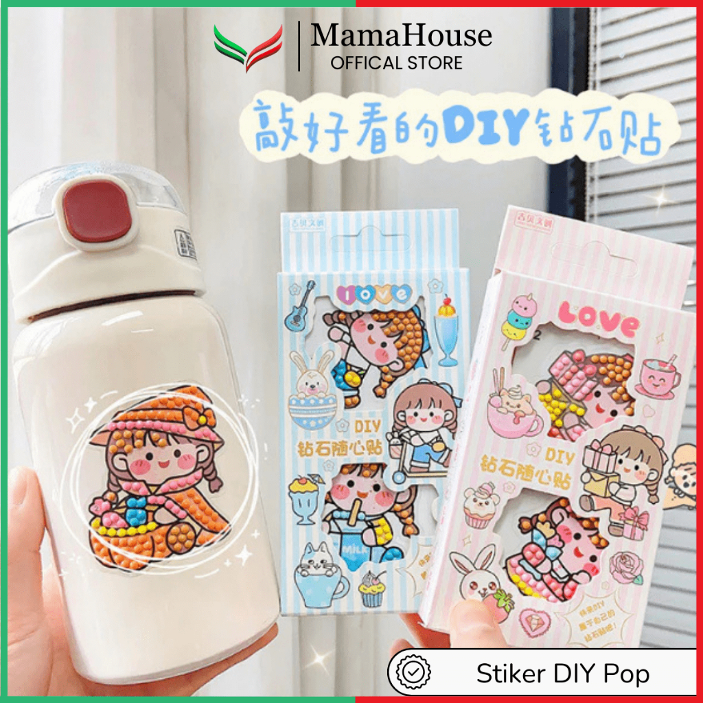 

[MHS] Stiker Diy Pop Diamond 1Box isi 1 Lembar Isi 2 Motif