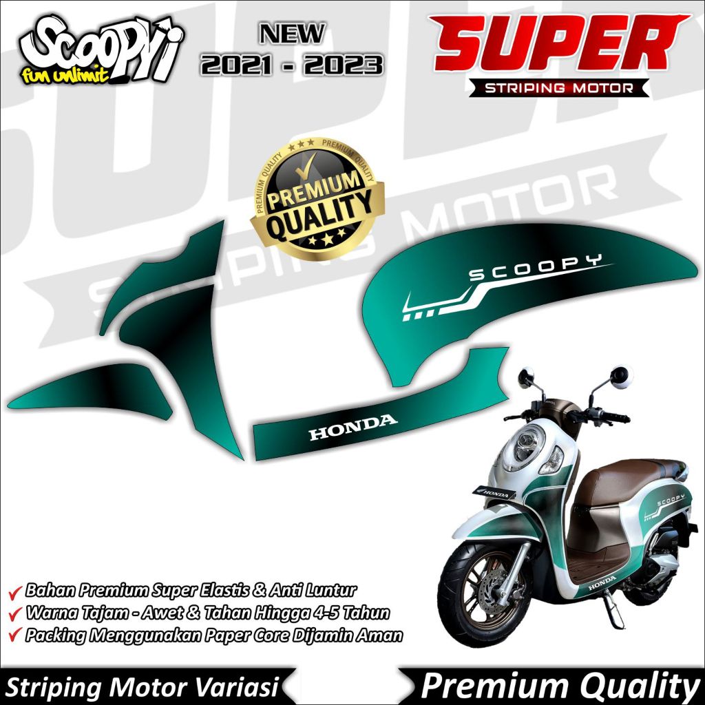 Stiker Scoopy New 2021 - 2022 Anti Luntur keren Striping Scoopy New 2021 - 2022 Striping Honda Scoop