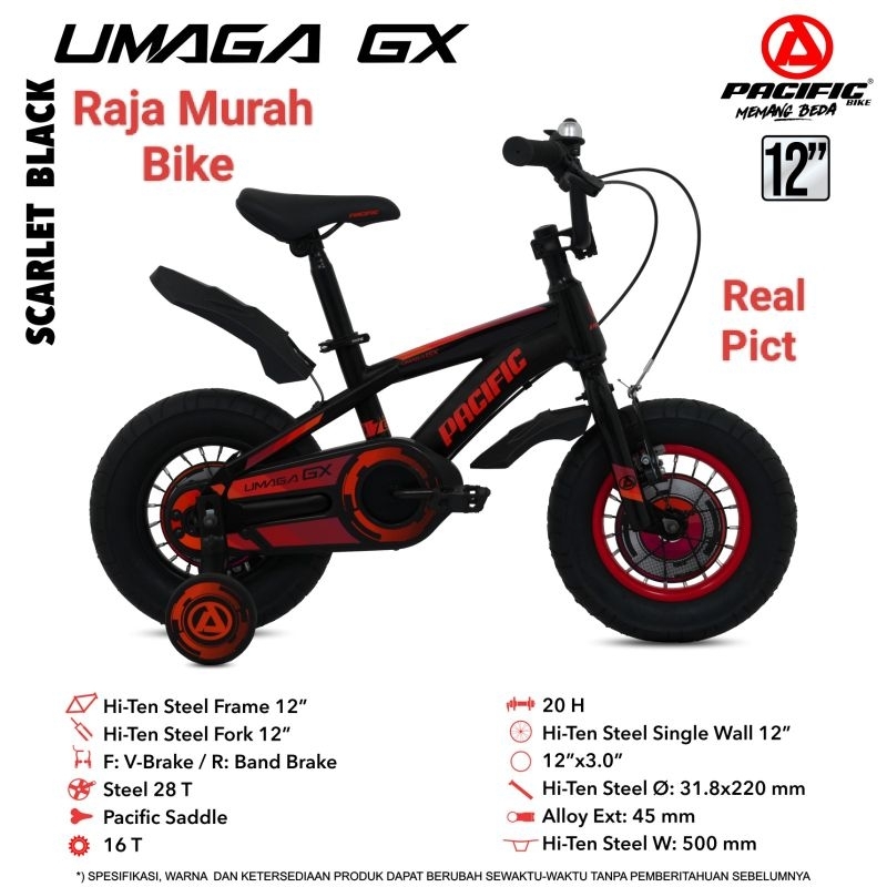 Sepeda Anak Laki Laki BMX 12 Inch Pacific Umaga GX Sepeda Anak Bmx Pacific Umaga GX 12 Inch Ban Jumb